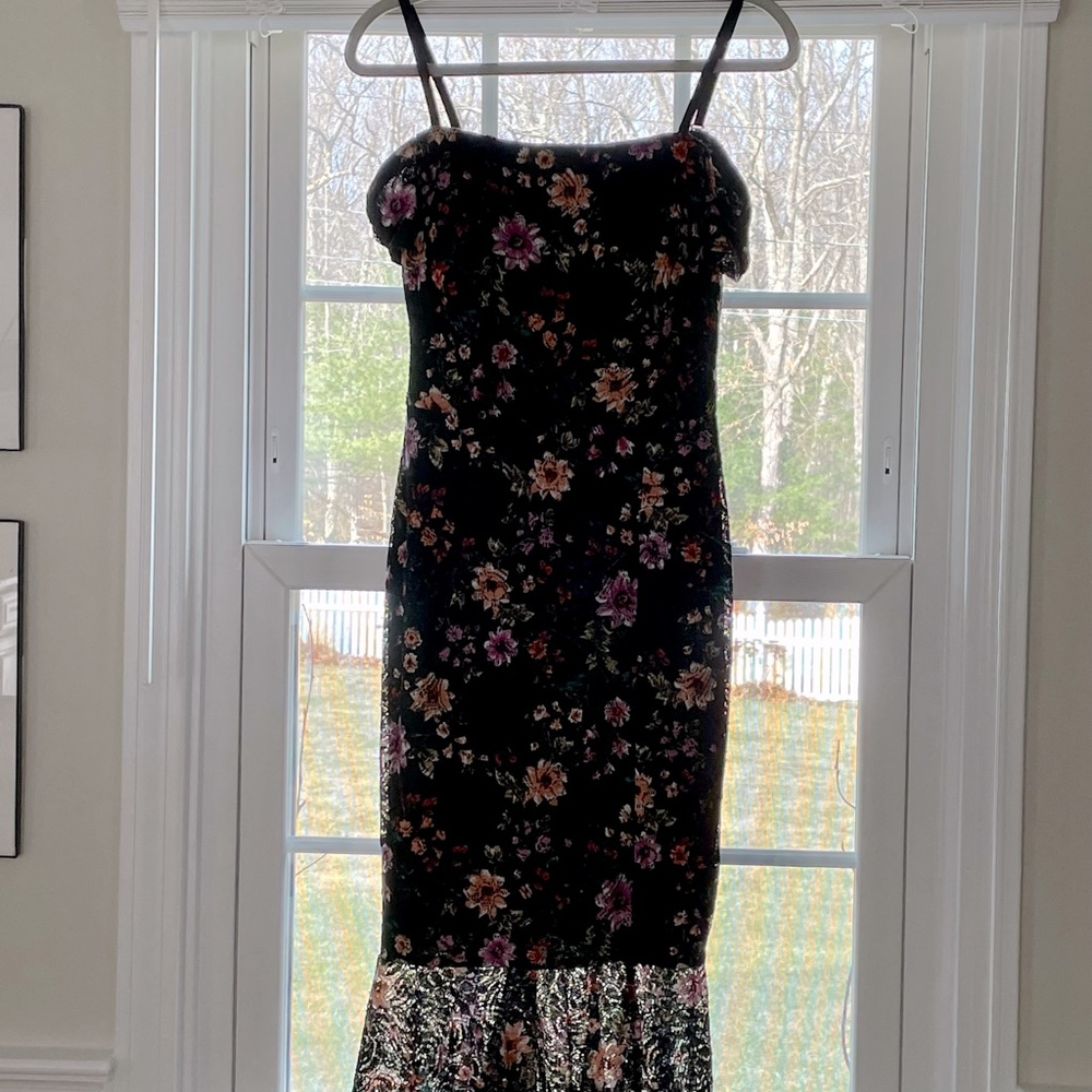 Off-The-Shoulder Lace Midi Dress - Guess